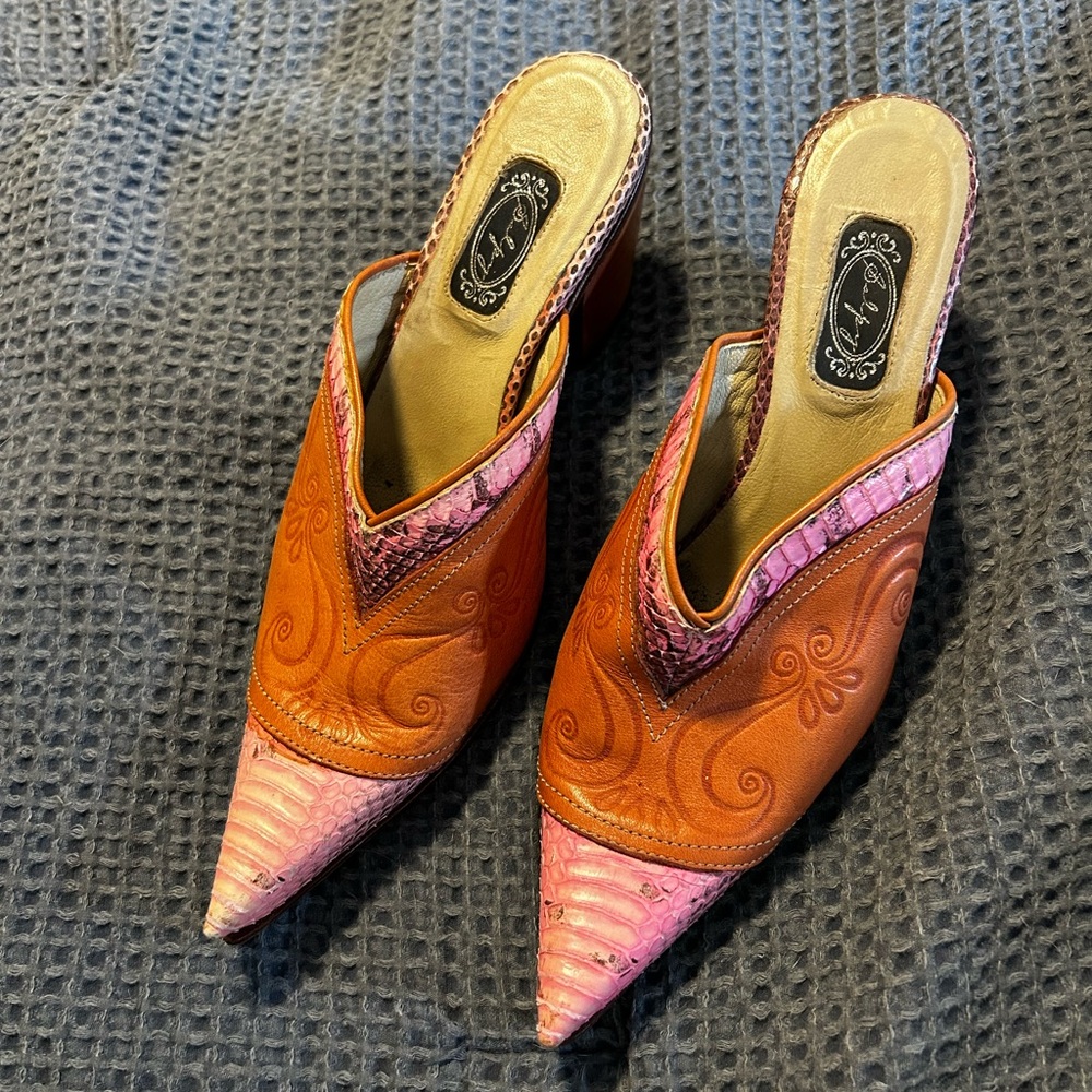 Salpy cowboy boot mules